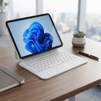 Étui pour clavier magique en alliage d'aluminium aéronautique pour iPad avec pavé tactile, disposition US
