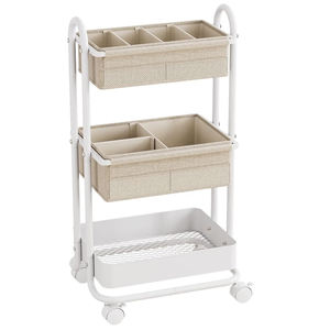 Chariot de rangement multifonctionnel pour la cuisine Étagère en métal pour chariot de rangement ménager - Product Image 1