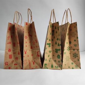 Bolsas de Papel Kraft Navideñas KM 2025, Bolsas de Regalo de Navidad, Decoración Navideña para el Hogar - Product Image 5