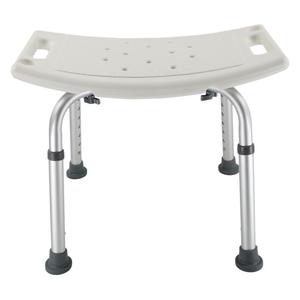Silla de ducha para personas mayores y mujeres embarazadas, plástico blanco, aleación de aluminio, versión con ventosas, equipo de seguridad para el baño - Product Image 3