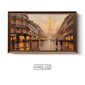 Peinture à l'huile sur toile personnalisée style campagne européenne, décoration intérieure, service OEM ODM Vietnam, modèle PR5-02 - Product Image 1