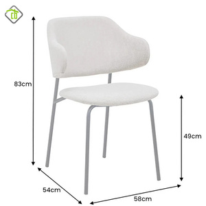 Dojii Chaise de salle à manger anglaise unique pour espaces commerciaux résidentiels <span class=keywords><strong>Fauteuil</strong></span> Chaise de salle à manger ergonomique en cuir synthétique durable - Product Image 6