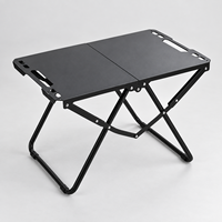 Table de camping pliante d'extérieur, portable, tactique, en acier au carbone, pour pique-nique, barbecue, jardin, plage, randonnée, voyage