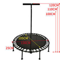Directo de fábrica al por menor 1,2 plegable trampolín redondo en forma de T ajuste manejado cama de salto regalo de Navidad Fitness trampolín
