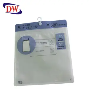 recycle hanger hook laminated zipper vest garment packaging plastic bag