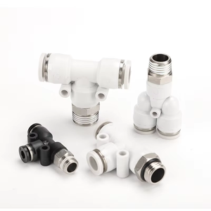 Connecteurs pneumatiques à simple touche série PB 4mm 6mm 8mm Raccords de tuyauterie à simple touche Raccords de tube <span class=keywords><strong>pneumatique</strong></span> en plastique à simple touche - Product Image 1