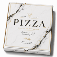 Boîte d'emballage pour pizza blanche de luxe, écologique, en matériaux recyclés, avec logo personnalisé en gros, pour la livraison à emporter des restaurants