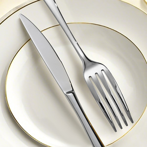 High-end Premium Silverware Knife Fork Spoon Flatware Set <strong>Cutlery</strong> 304 Stainless Steel Complete <strong>Cutlery</strong> Set for Hotel Restaurant - Product Image 3
