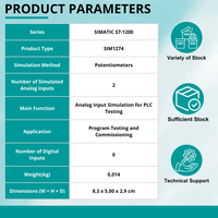 Simulateur d'entrée analogique Siemens S7-1200 SIM 1274 6ES7274-1XA30-0XA0 avec 2 potentiomètres pour test de PLC