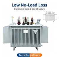 50kva 10kv 11kv 415v 480v 60Hz Üç Fazlı Dış Mekan İki Sargılı Tam Bakır Yağlı ONAN/ONAF Soğutmalı Güç Trafosu