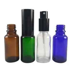 Huiqing Hi-Q 50ml de perfume de vidro âmbar azul claro 10ml ml 1 30 oz frasco de spray de cosméticos tampas tampa