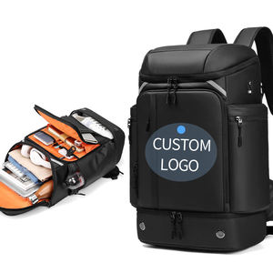 Sac à dos personnalisé de grande capacité 17 pouces pour ordinateur portable professionnel sac à dos de voyage étanche extérieur Trekking matériau PU antivol - Product Image 4