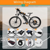 Kit de conversion de vélo électrique 135 mm MTX 48V 52V 60V 72V avec batterie MTX 1500W 2000W 3000W Kit de vélo électrique Salimotor