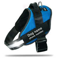 Harnais tactique pour chien avec informations personnalisées, accessoires réfléchissants de sécurité, ensemble harnais et laisse pour chiot, fabrication