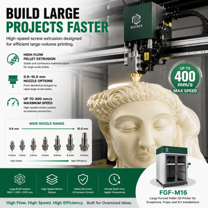 Imprimante 3D industrielle grand format utilisant des granulés plastiques pour les pièces automobiles et les boîtiers d'appareils électroménagers - Product Image 5