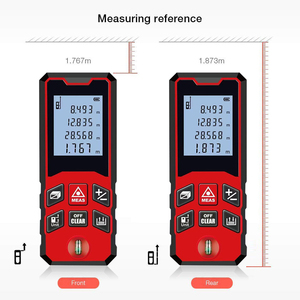 Misuratore <span class=keywords><strong>di</strong></span> Distanza Portatile T100 100m, <span class=keywords><strong>Strumento</strong></span> <span class=keywords><strong>di</strong></span> Misurazione Laser a Raggio Rosso per Interni ed Esterni - Product Image 2