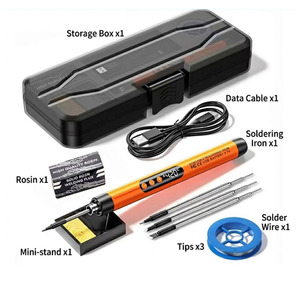 3.7V USB Rechargeable Cordless Soldering Iron <b>Kit</b> Portable Wireless Digital LED Display <b>Electric</b> Welding Pen <b>Kit</b> with Rosin Tips - Product Image 1