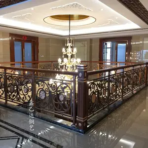 XINYIDA usine personnalisé luxe or laiton cuivre escalier main courante