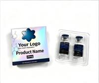 Personnalisez votre boîte de flacon de 3 ml avec étiquettes holographiques et plateau en plastique, impression d'étiquettes, ensemble d'emballage pour flacons de 3 ml et 10 ml