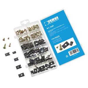 Fervi Assortment of U-Shape Piastrines with <b>Viti</b> for Furniture Parts - Product Image 1
