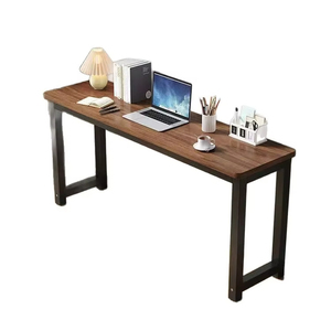 <span class=keywords><strong>Bureau</strong></span> d'ordinateur minimaliste long et peu encombrant, <span class=keywords><strong>bureau</strong></span> d'écriture étroit moderne blanc avec plateau en métal, idéal pour les petits espaces et les appartements. - Product Image 6