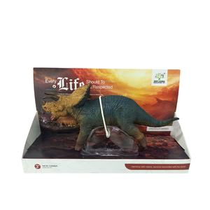 Yeni Canna 9 inç yumuşak PVC dinozor oyuncaklar eğitici hayvan modeli-Triceratops tercih hediye eğitim dinozor çocuk oyuncakları oyuncak