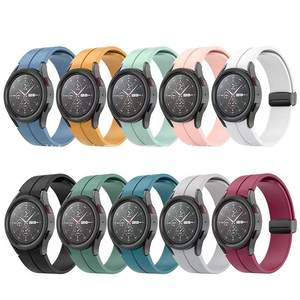 <span class=keywords><strong>Bracelet</strong></span> en silicone de qualité fiable pour Samsung <span class=keywords><strong>Galaxy</strong></span> <span class=keywords><strong>Watch</strong></span> 6 5 4 <span class=keywords><strong>Bracelet</strong></span> classique 47mm 43mm 44mm 40mm Boucle magnétique pour <span class=keywords><strong>Galaxy</strong></span> <span class=keywords><strong>Watch</strong></span> - Product Image 1