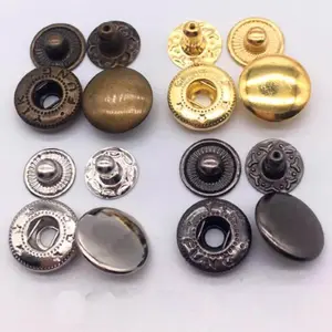 10mm 12.5mm 15mm Metal Press Studs Sewing Fasteners Snap Button forLeather Craft Clothes Bags Garment