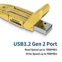 Clé USB 3.2 double interface en forme de voiture KU-M01 en alliage de zinc pour ordinateur portable, téléphone portable, tablette, de 128 Go à 2 To