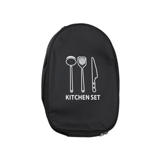 <b>Camping</b> Cooking Utensil Storage Bag Portable Outdoor <b>Kitchen</b> Set Organizer Picnic Tools Bag Khaki Coffee Black - Product Image 5
