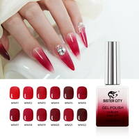 Vernis Gel UV Professionnel 15ml Couleur Rouge Bordeaux en Bouteille – Idéal pour DIY et Style Français pour Salons de Manucure