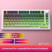 Teclado Mecánico HJSDZHI DK75 de 82 Teclas, 75%, Tri-Modo, Intercambiable en Caliente, Estructura Gasket, RGB, 5000mAh, para Juegos y Oficina