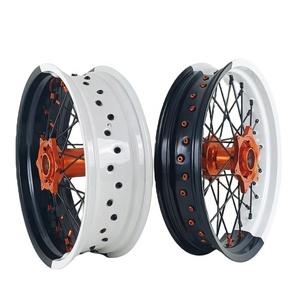 <span class=keywords><strong>Jantes</strong></span> CNC <span class=keywords><strong>Supermotard</strong></span> 16" 17" pour <span class=keywords><strong>KTM</strong></span> EXC Yamaha YZF, Ensemble de roues bicolore, Amélioration des performances, Pièces Motard 2024 2025 2026 - Product Image 2