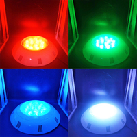 Yaokinglite YK-SP602 18W Projecteur LED de piscine à montage en surface en plastique ABS DC24V Blanc RGB IP68 Étanche avec LED Epistar