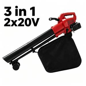 <span class=keywords><strong>Souffleur</strong></span> de feuilles sans fil VERTAK 20V*2 3 en 1, <span class=keywords><strong>souffleur</strong></span>-aspirateur, <span class=keywords><strong>broyeur</strong></span> de feuilles, <span class=keywords><strong>souffleur</strong></span> de jardin électrique sans balais avec sac de 35L - Product Image 1