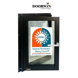 China Window Manufacturer Fashion Narrow Frame Heat Insulation Aluminum tilt & turn Window Frosted Glass Window for bathroom