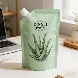 100/250/500 Ml Gel <b>Packaging</b> <b>Bag</b> Spouted Pouches Stand up Cosmetic Spout Pouch Small Refillable Skincare Pouch With Spout - Product Image 5