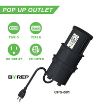 BAREP Açılır Tip Priz, GFCI 15A 125V CETLus, Mutfak Adası, Konferans Masası, Masa Üstü, OEM Toptan Satış