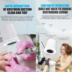 Nail Dust Collector 2025 NEW Strong Speed Adjustable Brushless Motor Electric 4blanc Pro Manicure Wireless Nail Dust Collector - Product Image 2