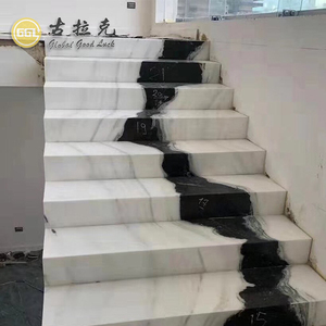 Chine panda blanc marbre livre de dalle escalier intérieur marches carreaux assortis - Product Image 1