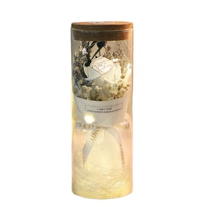 TC 2024 Nouveau Design <span class=keywords><strong>Chanson</strong></span> Rose Bouquet De Fleurs Artificielles Dans Un Bocal En Verre Pour La Vie Présent Savon Rose Feuilles De Fleurs Séchées Bouquet - Product Image 6
