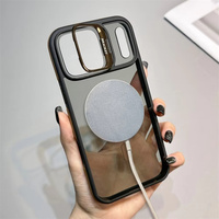 Coque de téléphone en acrylique dépoli à chargement magnétique, antichoc, avec support d'objectif, pour iPhone 11 12 13 14 15 16 17 Pro Max - Vente Flash