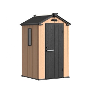 Abri de jardin en résine de 1,2 m, écologique, pour outils de jardin, avec plancher inclus, sans entretien, abri extérieur en plastique, étanche - Product Image 1