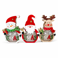 Ornements de Noël en bois personnalisables et populaires, style nordique, pour la décoration de table et de comptoir