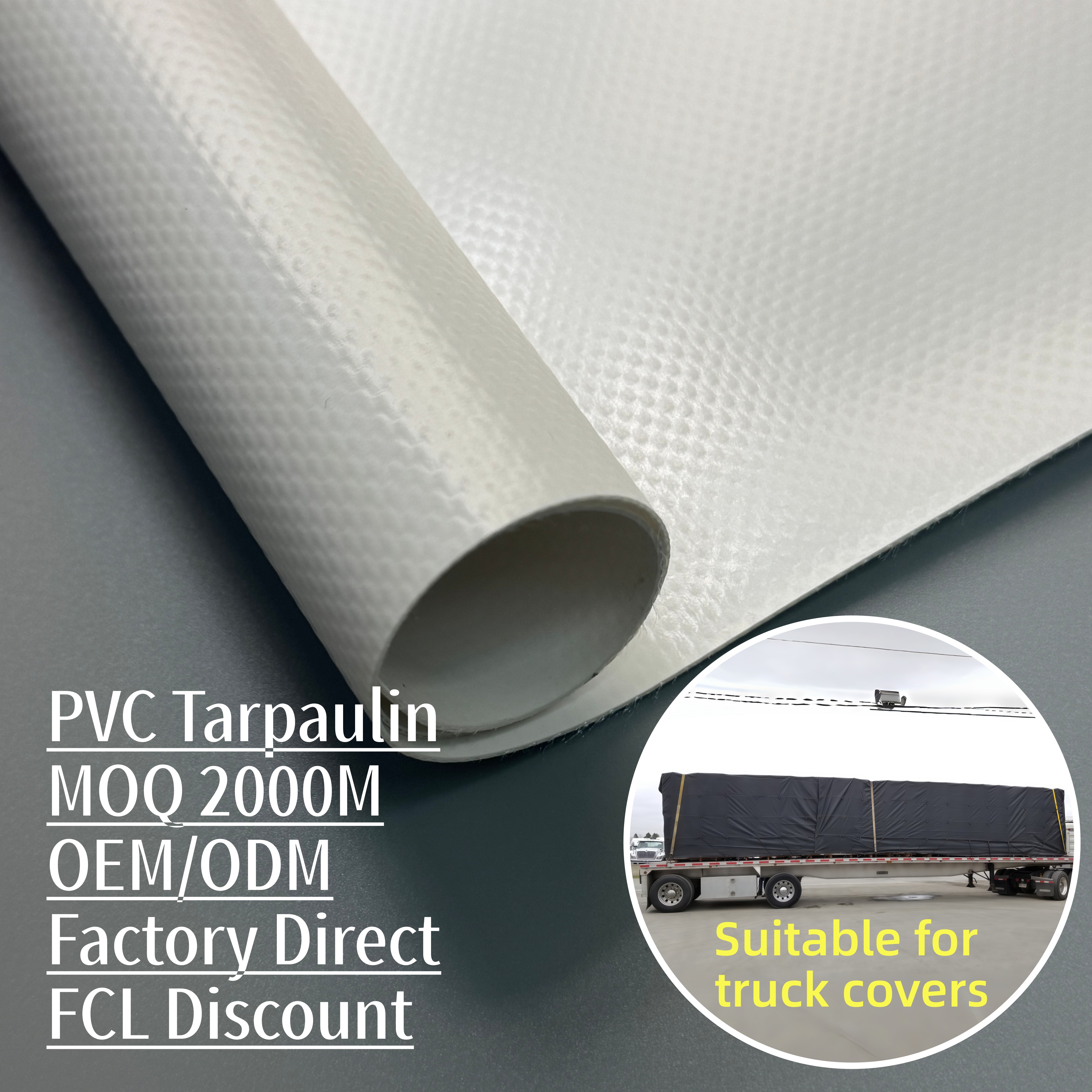 Blackout Industrial Fabric PVC Tarpaulin Heavy Duty Tarps 510-650gsm Waterproof PVC Tarpaulin for Truck Cover