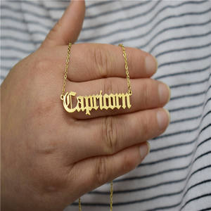 Collar de acero inoxidable con las letras del alfabeto inglés, gargantilla de acero inoxidable - Product Image 6