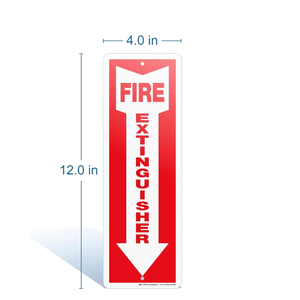 Señal de flecha para <span class=keywords><strong>extintor</strong></span> de incendios, señal de carretera de aluminio reflectante personalizada de 12*4 pulgadas para el lado de la calle y la residencia privada, señal interior - Product Image 2