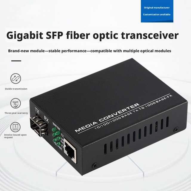 Sfp Fiber Optical Transceiver, Gigabit 1-Fiber-1-Copper Single/dual-Fiber Lc-Port Photoelectric Transducer, Sfp Media Converter