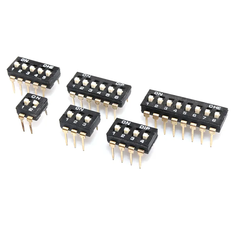 DIP switch SMD toggle side dial switch red in-line 2.54MM DIP switch DS- 1/2/3/4/5/6/7/8/9/10/12 bit DIP