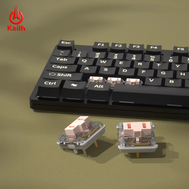 Kailh Pink Low Profile Switch 3.0mm Short Travel Linear Mechanical Switches for Ergonomic Laptop-Style Keyboards